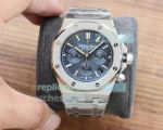 Replica Audemars Piguet Royal Oak Chronograph Watch SS Blue Dial 43MM